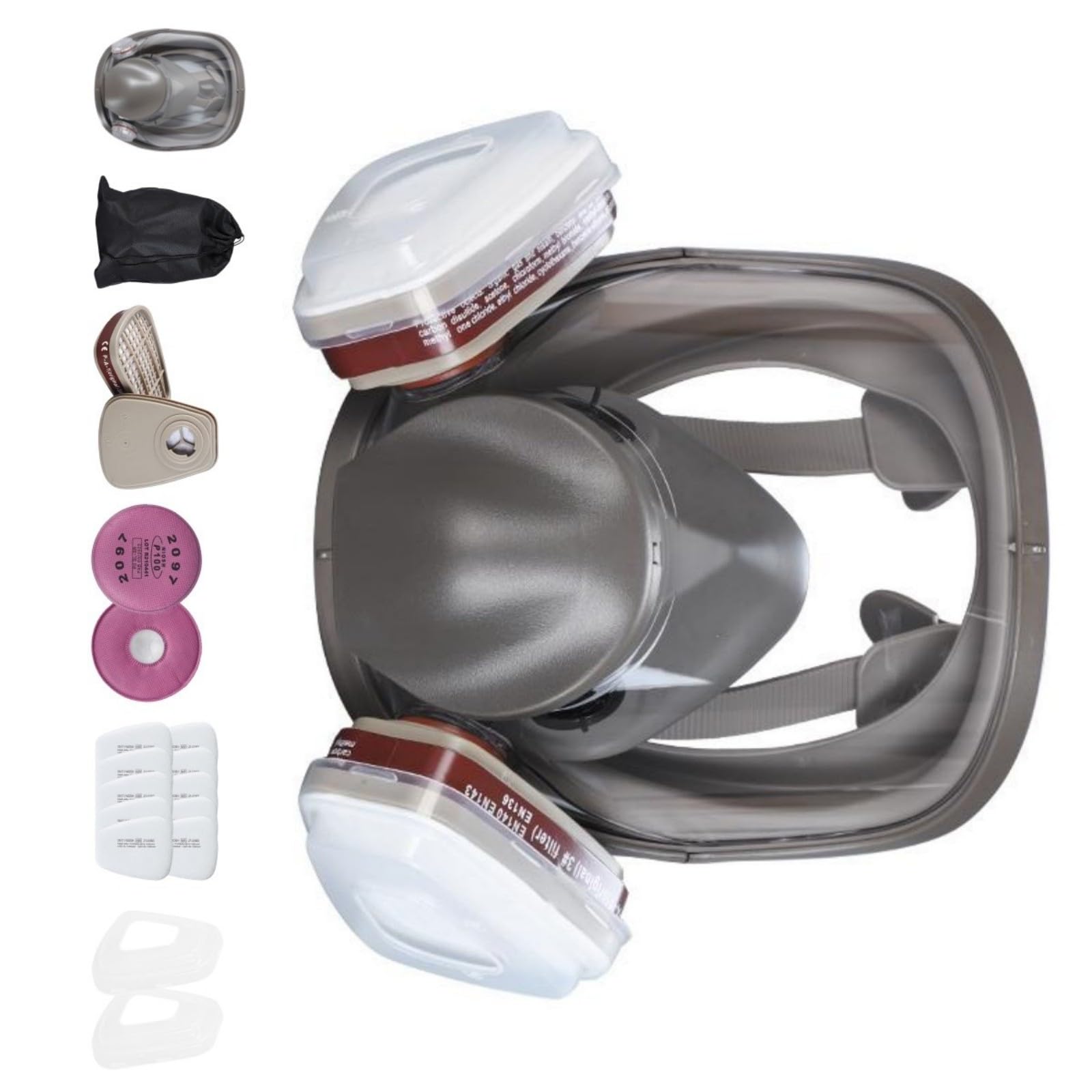 Masque respiratoire de sécurité adapté vapeurs organiques, produits chimiques, ponçage, soudage, travail du bois, à la peinture et environnements poussiéreux