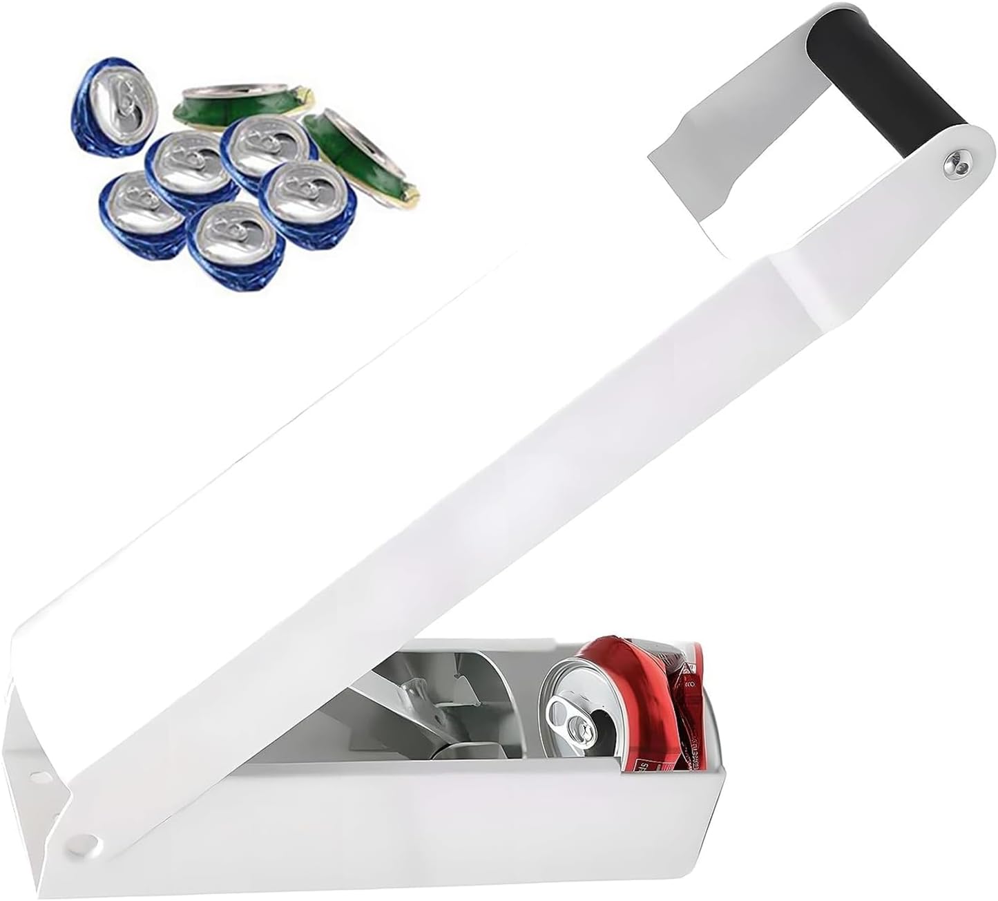 Heavy Duty Can Crusher - Portable Soda and Bottle Smasher, Efficient Compression for 12oz & 16oz Cans, Durable Design for Recycling and Space Saving