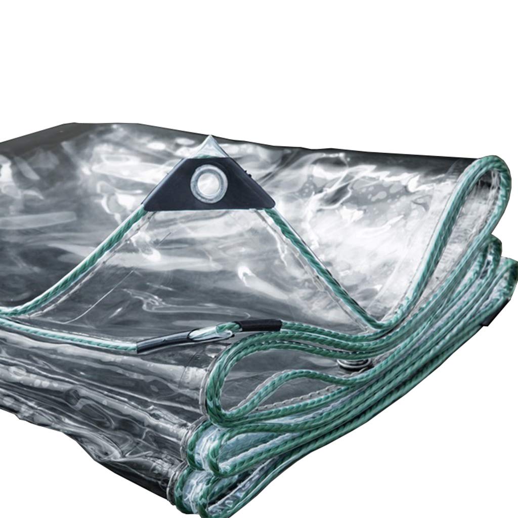 Bâche Claire épaisse de 0.3mm épaisse résistante imperméable de Feuille de Sol de Couverture de Pluie de Mouche de Soleil d'abri de Soleil de PVC Mat pour Le Camping avec des Oeillets