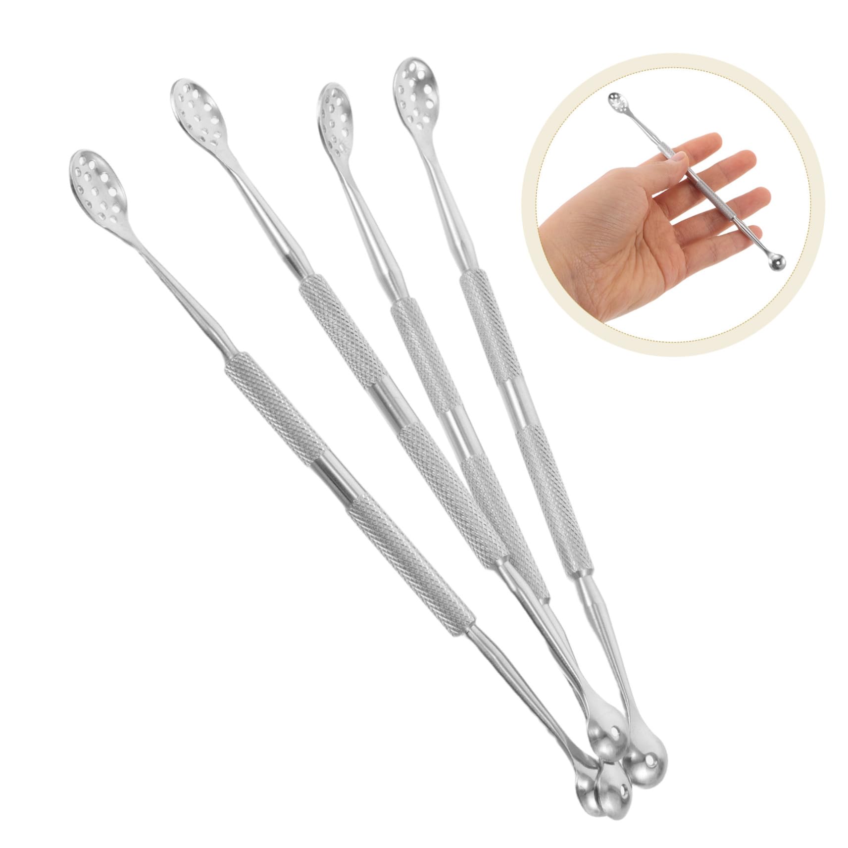 16 Pièces Outil de Manucure et Pédicure Acier Inoxydable Repousse Cuticules Double Ended Découpe Peau Morte Portable et Ergonomique pour Ongles des Mains