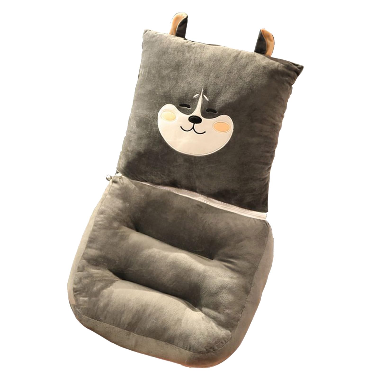 Ejoyous Cojín de Asiento con Soporte Lumbar Integrado Cojín de Almohada Lumbar Sedoso y de Felpa con Respaldo Integrado para Soporte de Postura Comodidad Suave para Entrenamiento de Conductores en