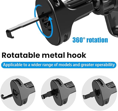 Miniatura 5 de zipelo Car Phone Holder for Air Vent, Auto Cell Phone Memory Mount Cradle, Thick Cases Friendly, Universal Automobile Vent Hands Free Phone Holder,