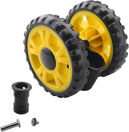 Yinpecly Juego de 2 ruedas para cochecitos de 4.7 in, ruedas multidireccionales, color negro, compatible con cochecitos y bicicletas para niños