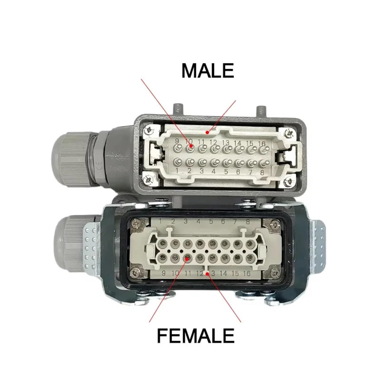1 Conector Rectangular de Base Alta y Resistente.(48-4)
