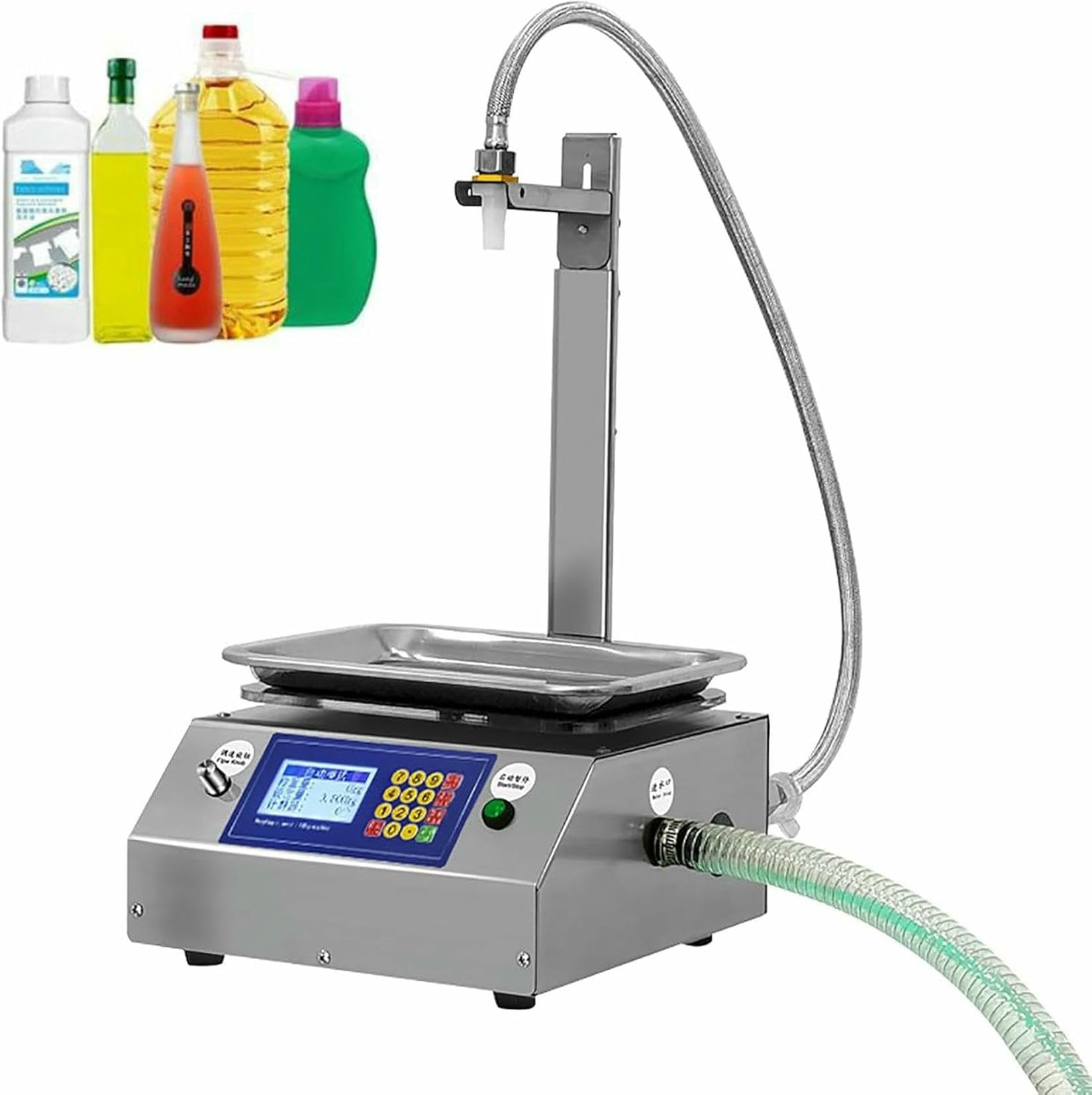 Remplisseuse de liquide pour flacon de 8g à 1000g sans perte