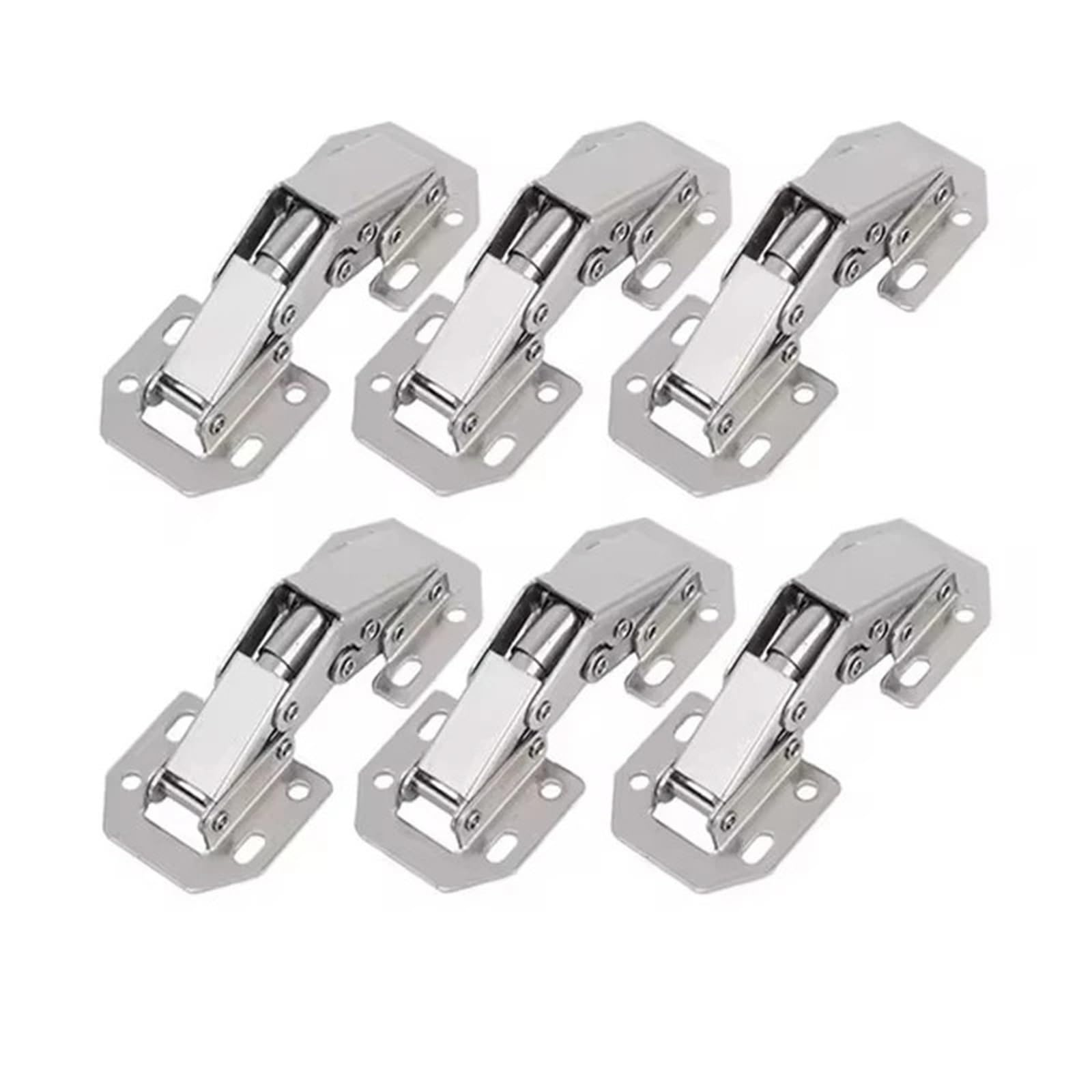 FQJYXWEWL 90 Degree Steel Cabinet Hinges Buffer Hinge Kitchen Cupboard Furniture Hardware 2/4/6/10Pcs(6PCS)
