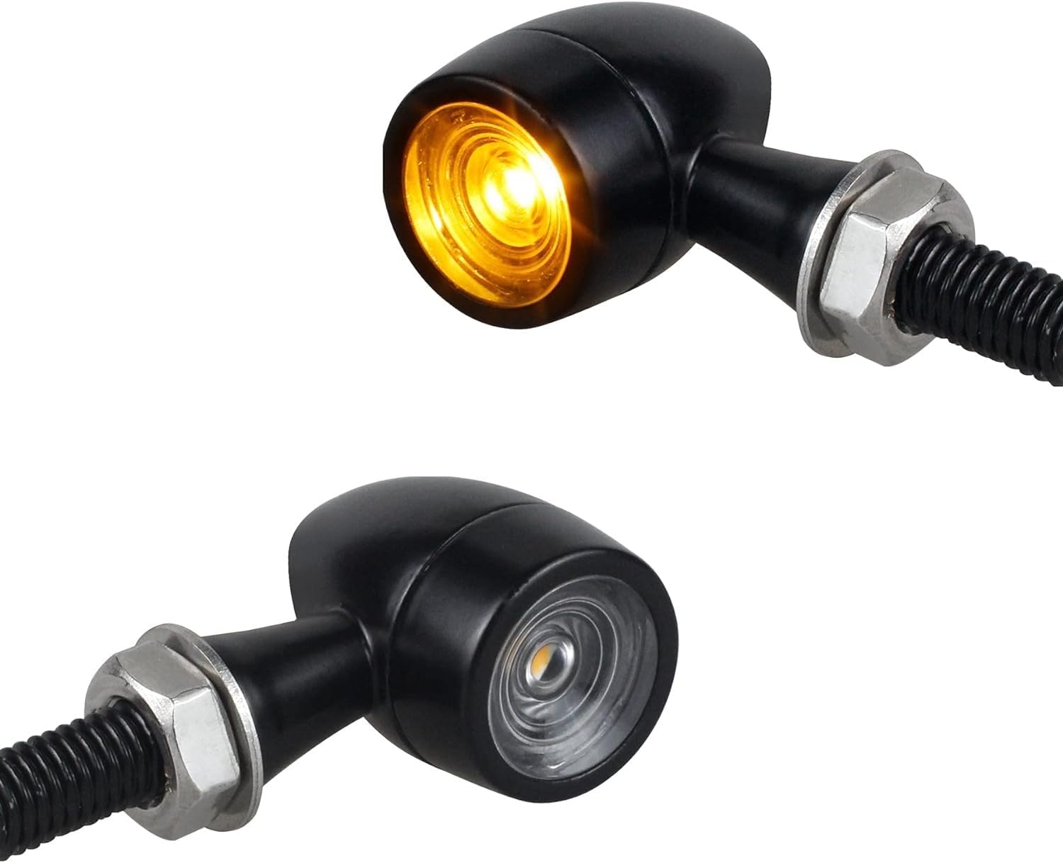 THE WHITE SHOP 2PCS Led Turn Signal Lights Universal Mini Size Blinkers Front Motorcycle Indicator Compatible (Size : B)