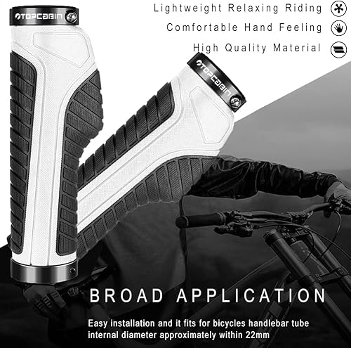 Vista 4 de Puños ergonómicos de manubrio de bicicleta, de Topcabin, con amplia superficie de agarre Estilo cuchillo