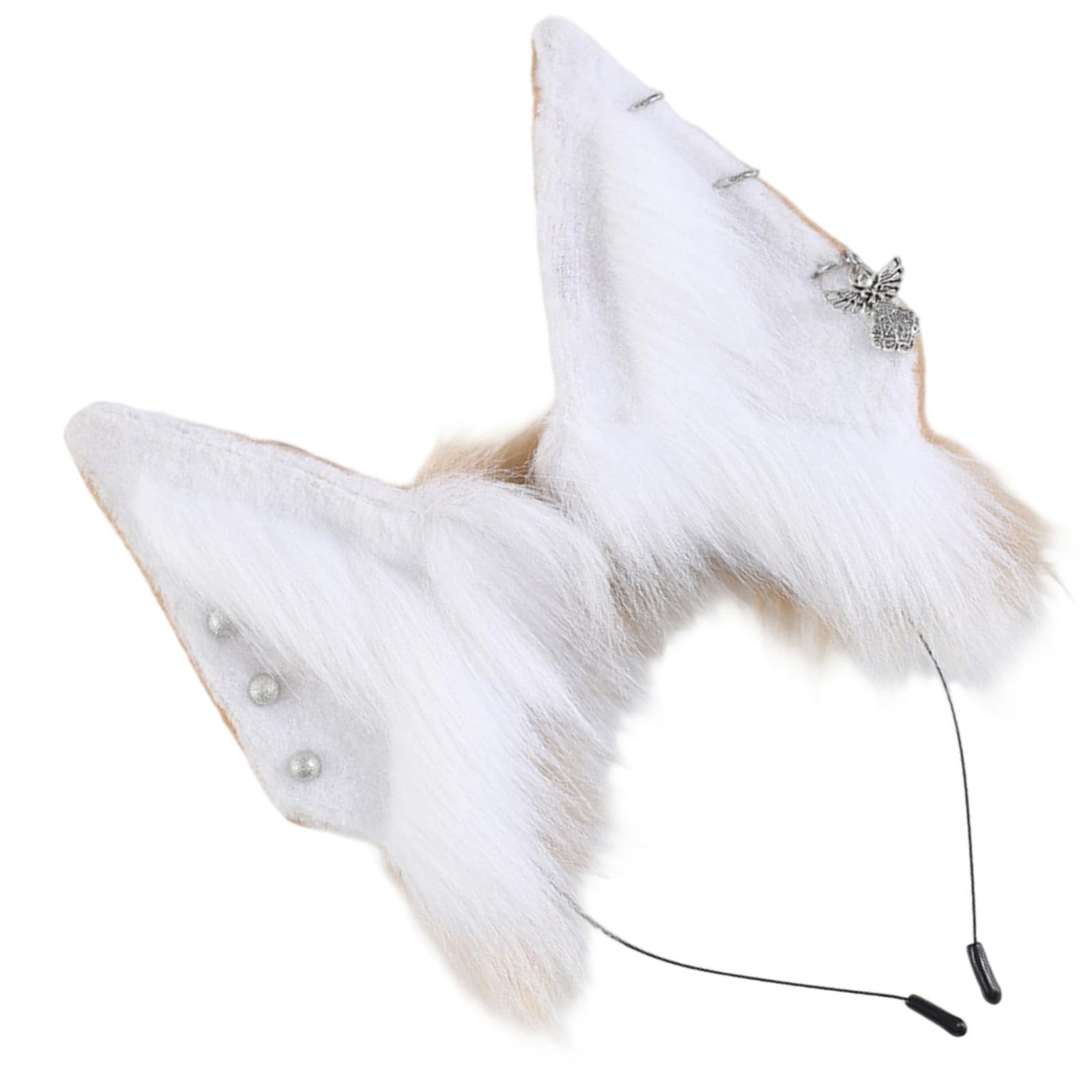 MICFENY Realistic Cats Ears Hairband Furry Headbands Plush for Cosplay Role Play and Photography Props