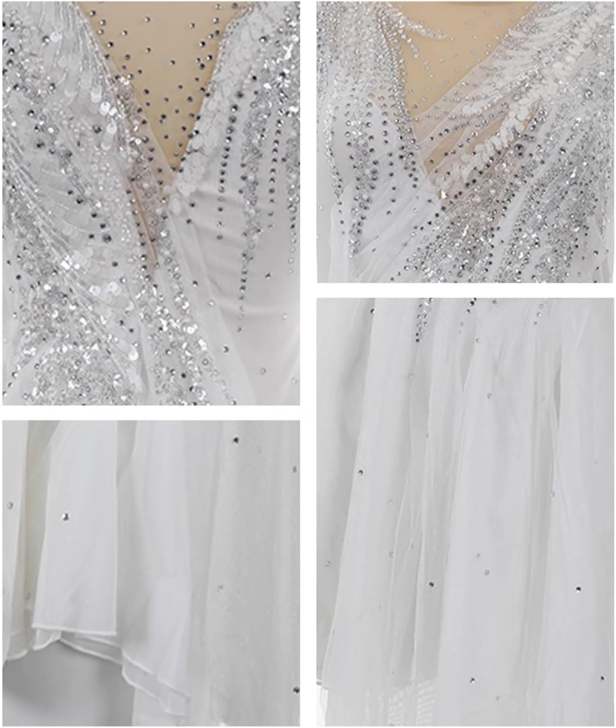 Figure Skating Dress for Girl, Long Sleeve Handmade Dance Jumpsuit for Women, Ice Skating Training Outfit