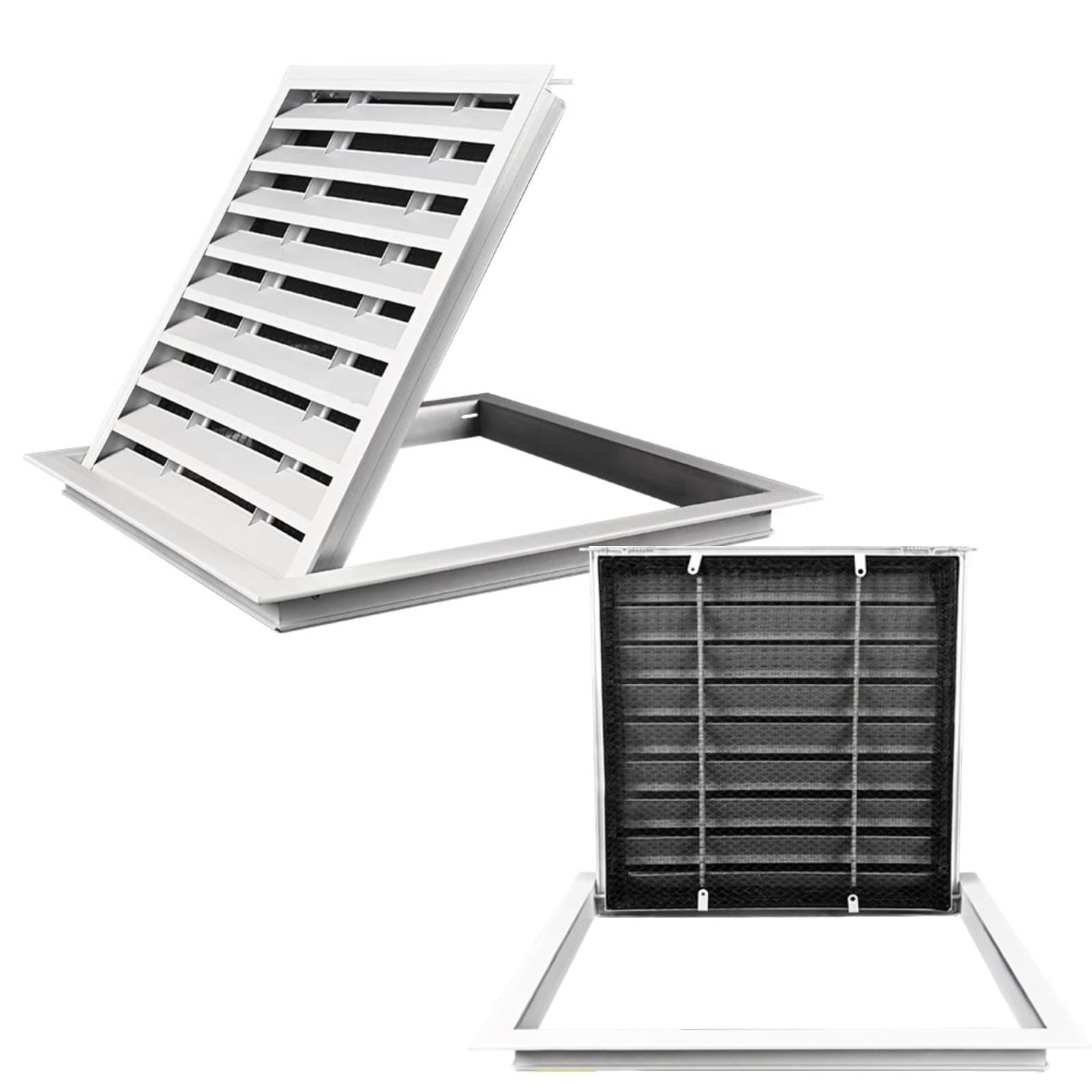 Pannello di Accesso in Alluminio con Copertura per sfiato, griglia Antipolvere per Prese d'Aria di Ritorno a Parete e soffitto, Filtro a Rete, sportello di ispezione in Metallo Resistente PE