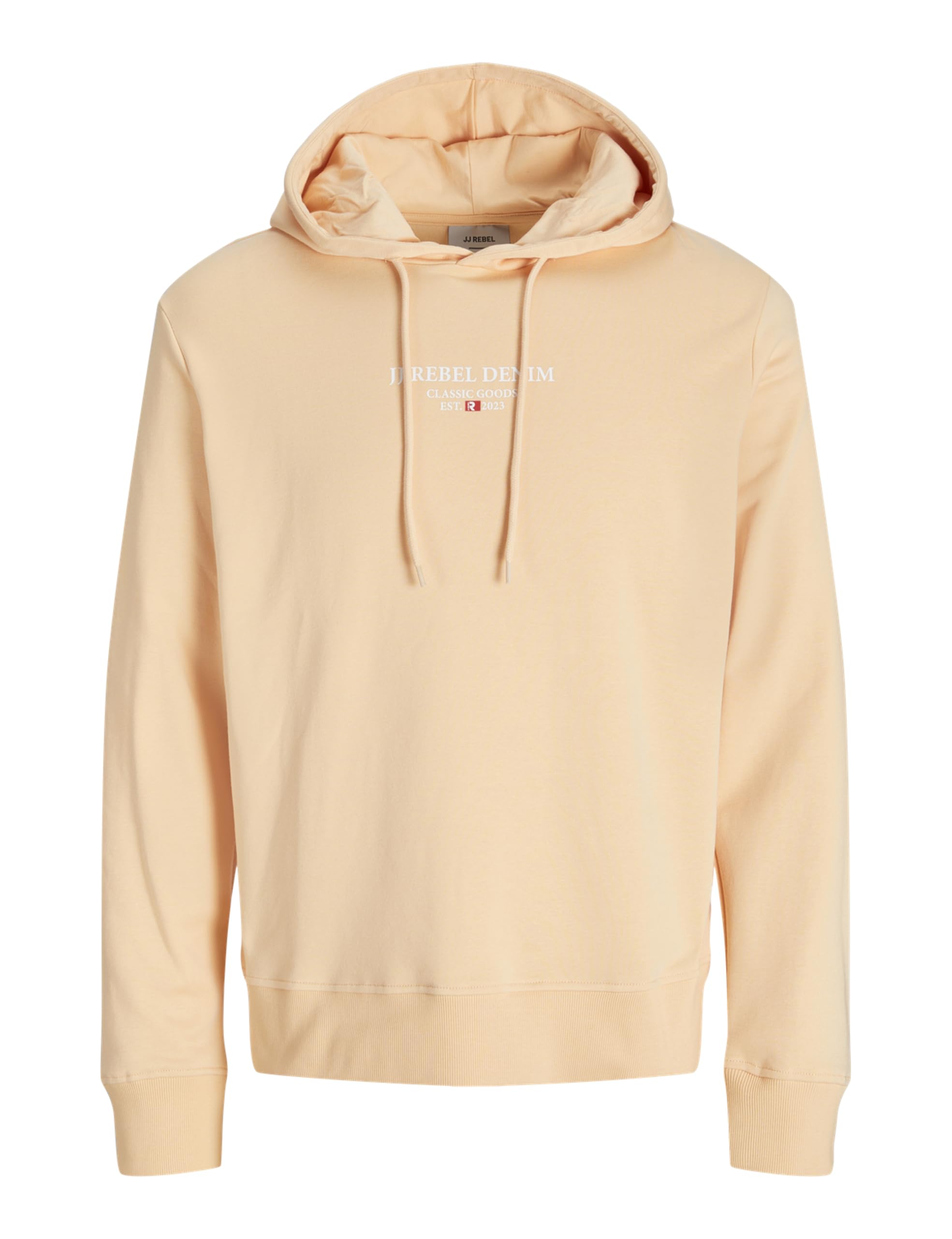 JJ REBEL Men's Jrebjeans Rebel Print Sweat Hood Sn, Apricot Ice, S
