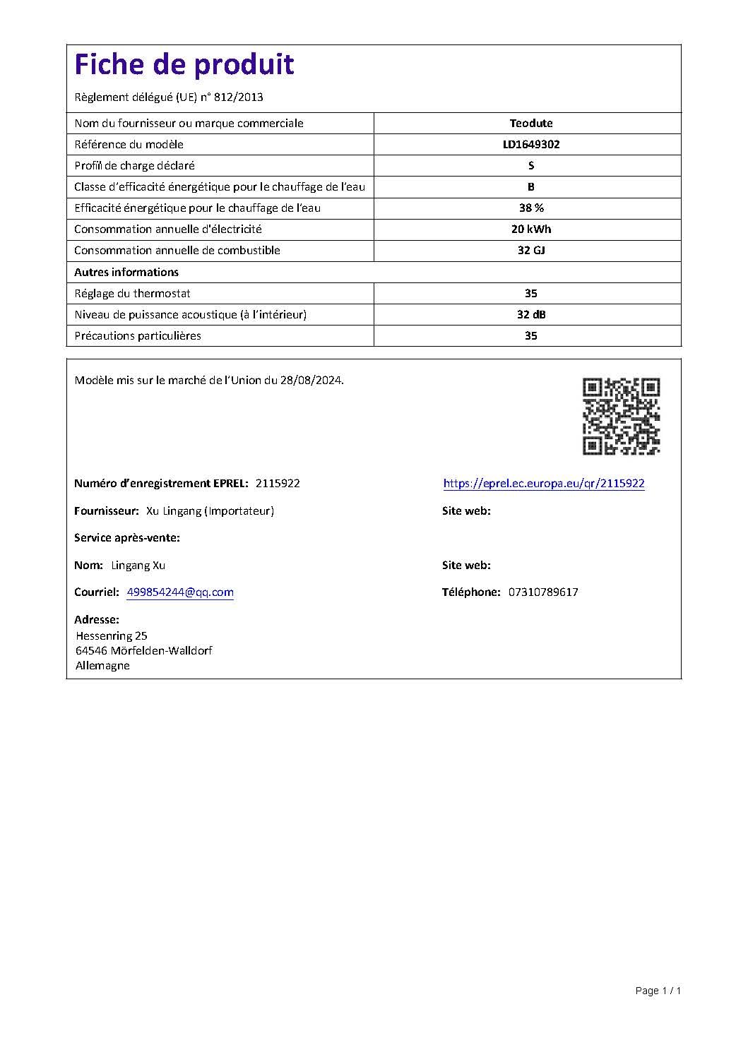 Chauffe - eau Teodute pour campeurs: chauffe - eau de camping prêt à l'emploi de 55 000 BTU avec porte blanche de 15 x 15 pouces et télécommande - 2,8 gpm Max - compatible avec tous les campeurs