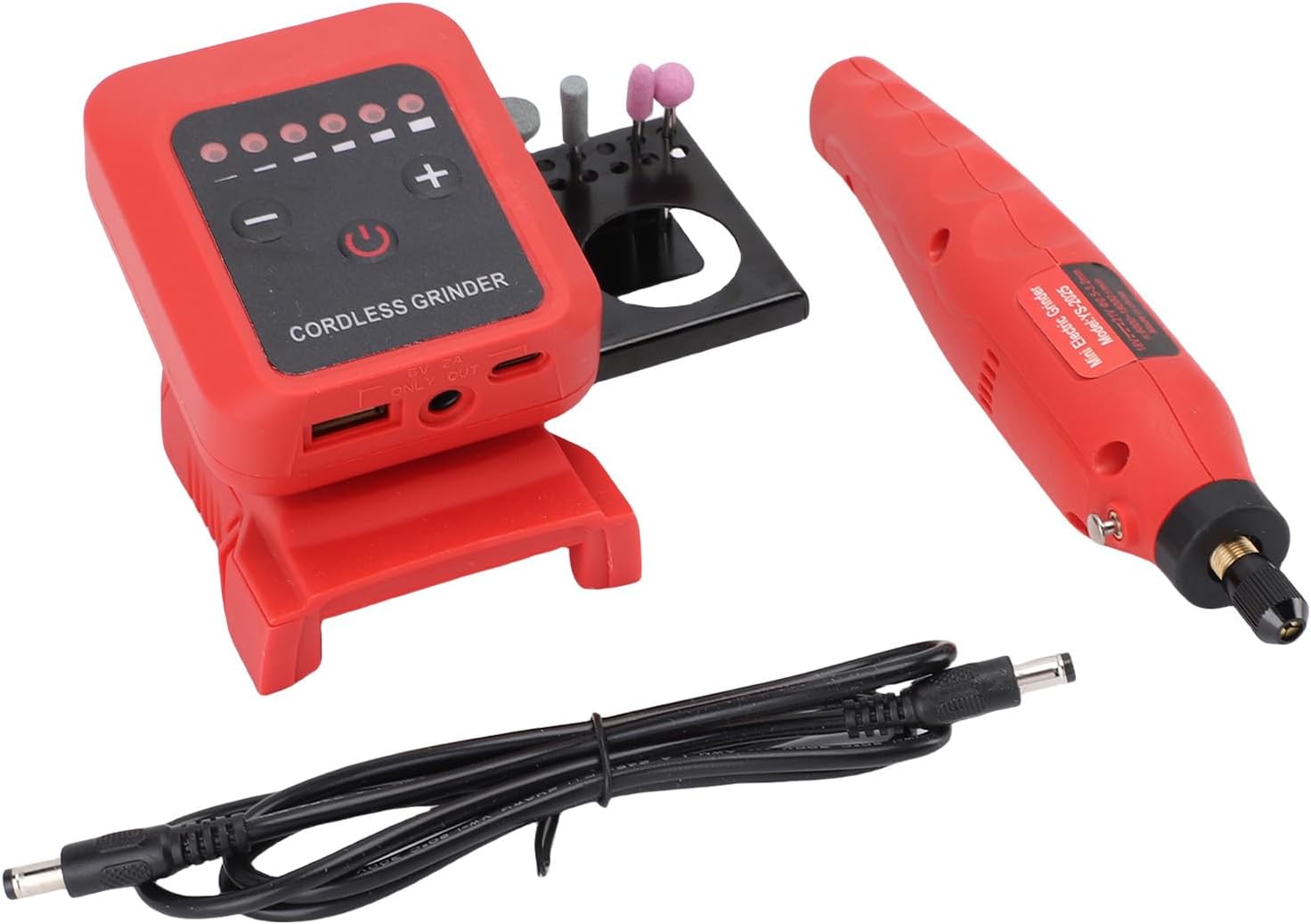 Fafeicy Cordless Tool Kit, Multi Tool Kit Power Tool with 6 Speeds 6000-18000 RPM 24 Accessories Stand Workbench USB Type C Output