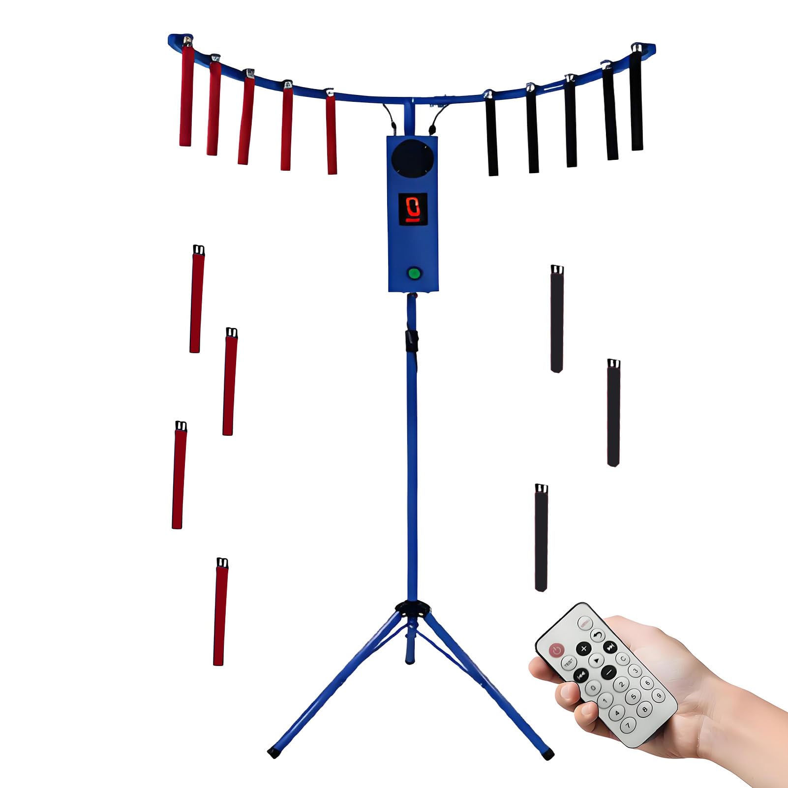 EpyGnom Hand Eye Coordination Training Catching Stick Game, Reflex Stick Challenge Game with LED Digital Display & Music Reaction, for Events, Rentals, and Family Game Nights Blue