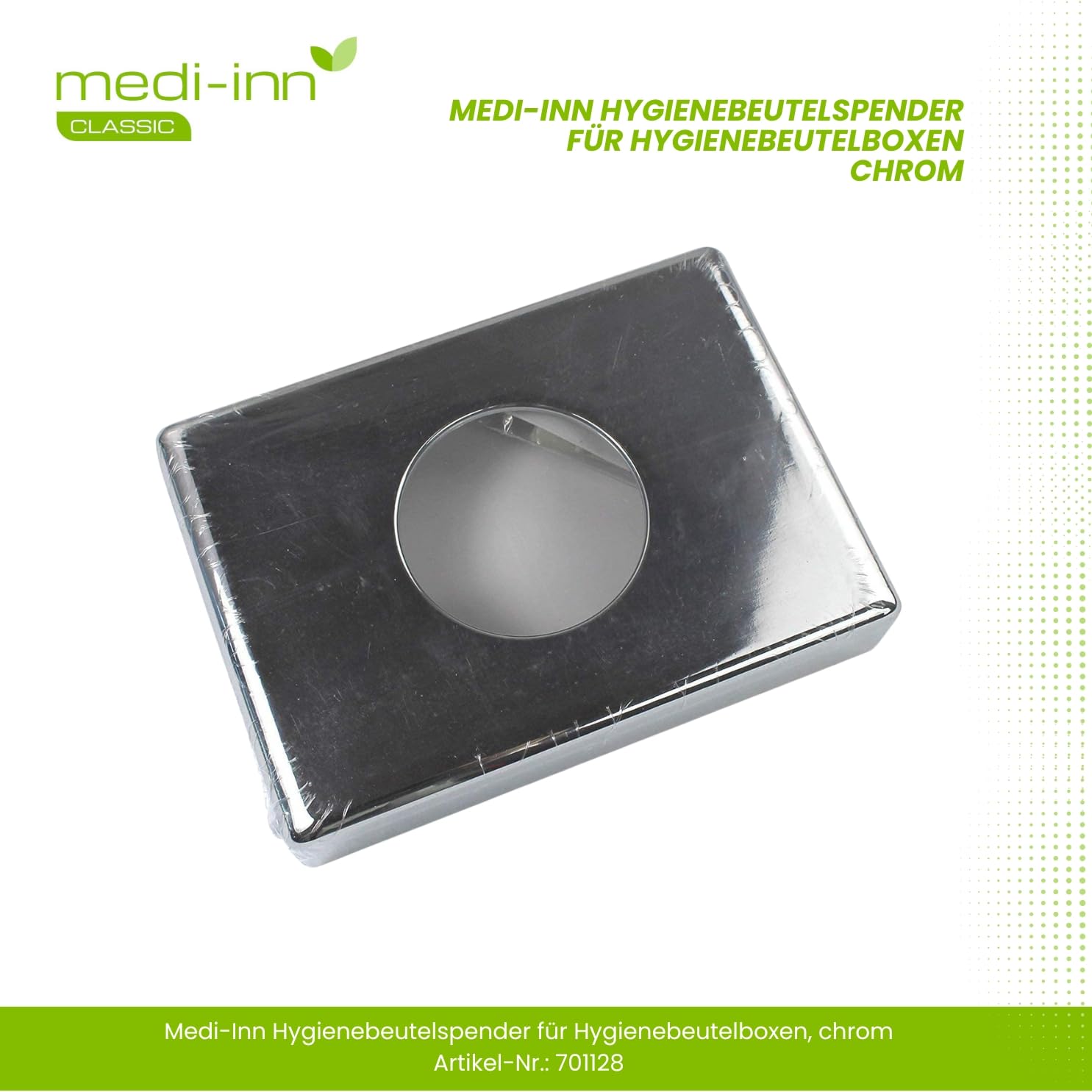 Hygienebeutelbox Soporte 24 Piezas de Medi Inn Hygienebeutelhalter - cromo