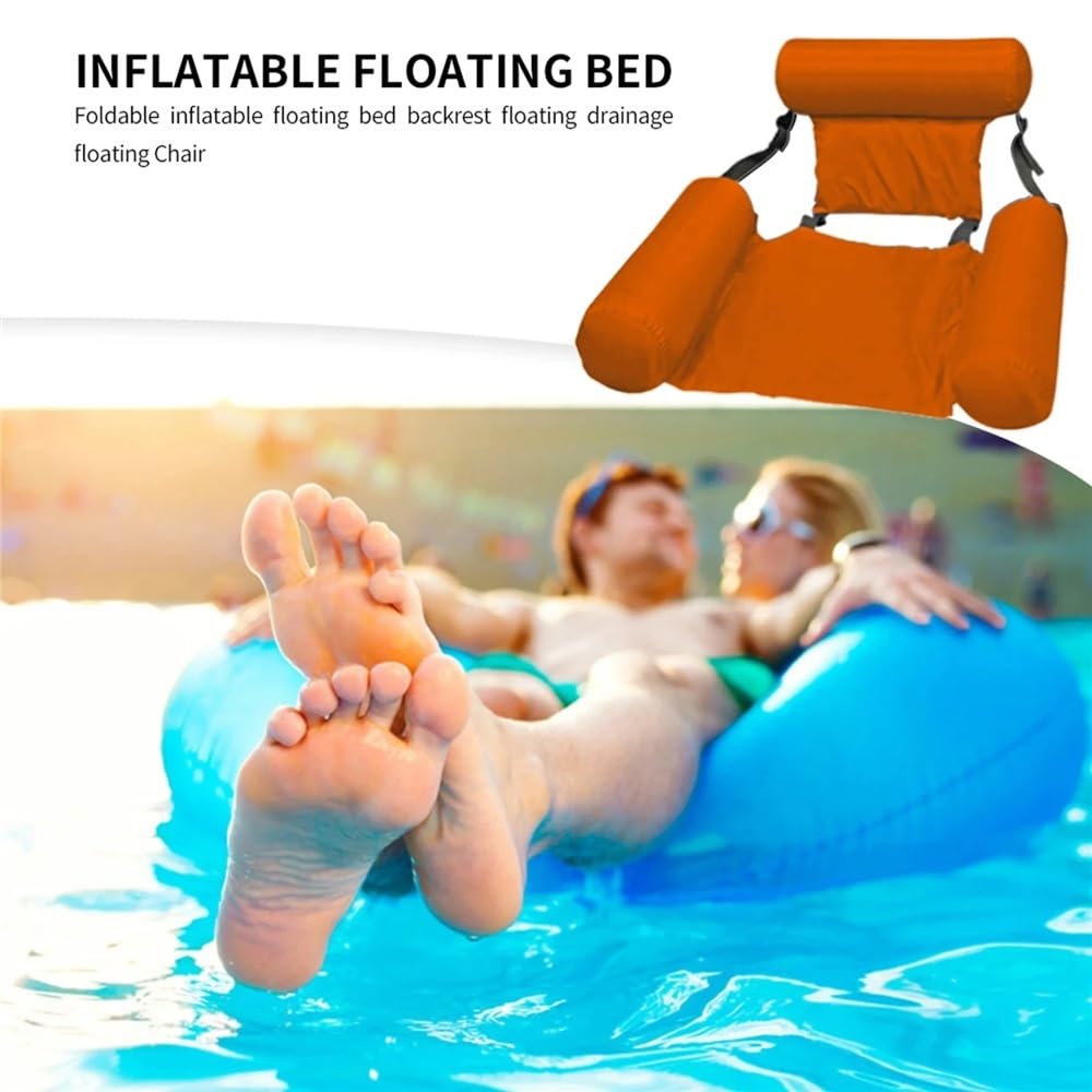 Hamac d'eau Gonflable pour Piscine, Matelas à air, Chaise Longue de Plage d'été, Dossier Flottant, Lits de Couchage