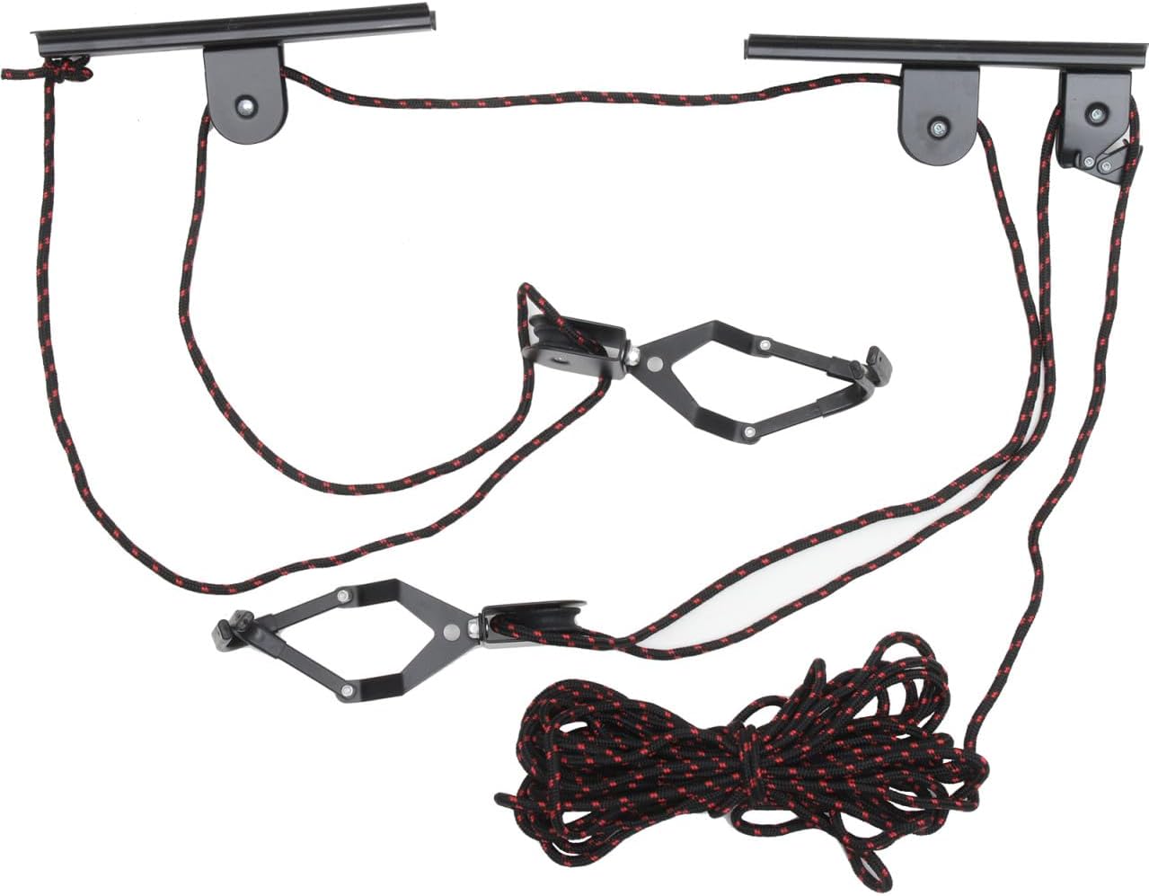 PRETYZOOM Bike Hoist Ceiling Mount Wall Bike Storage Rack Pulley System Indoor Garage Hanging Bicycle Hanger with Hooks for Space-saving Random Color