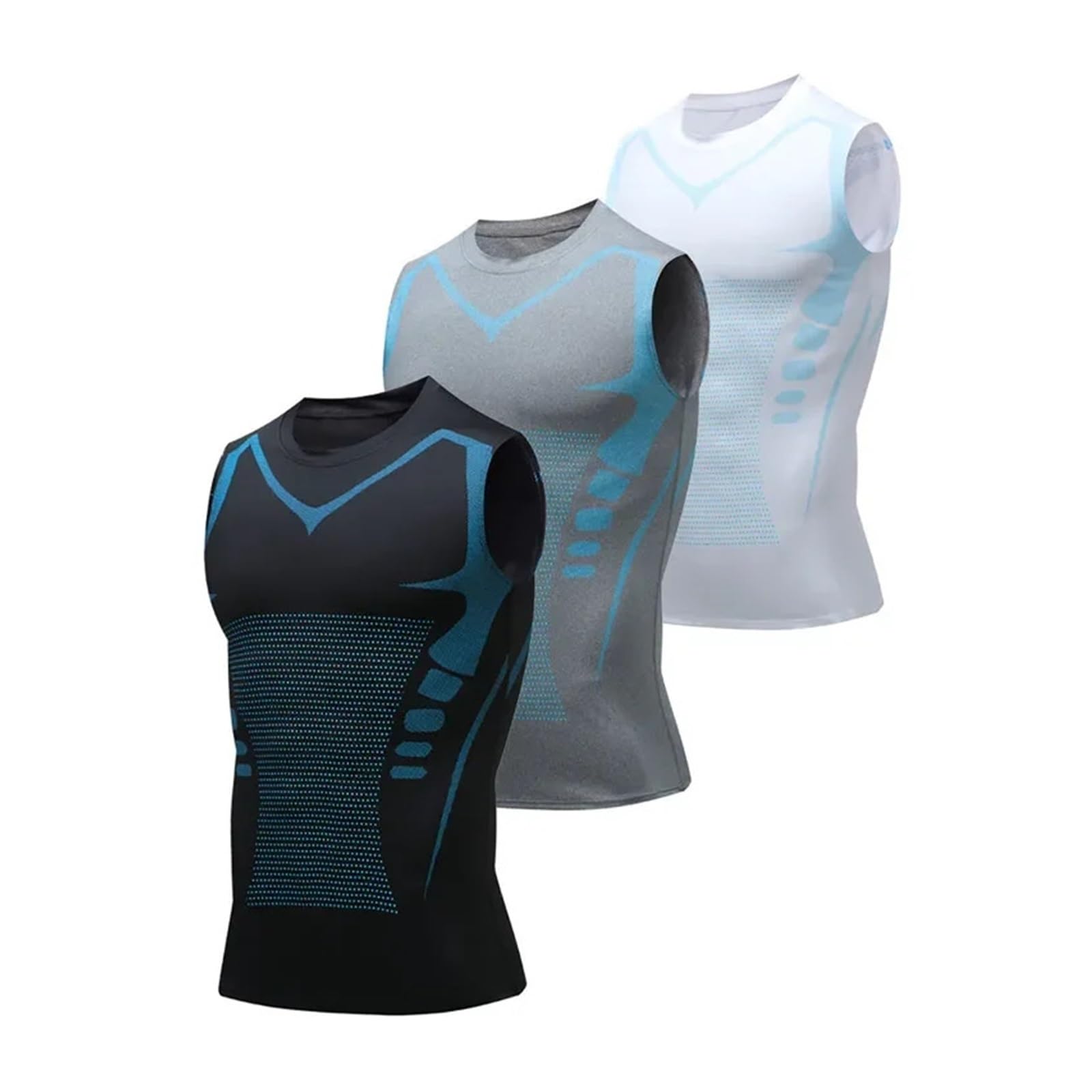 Copertura per Uomo Gilet Modellante for Uomo Tessuto for for Costruire Un Corpo Camicie Contenitive for La Pancia Canotta Fitness Allenamento Dimagrante Body Shaper