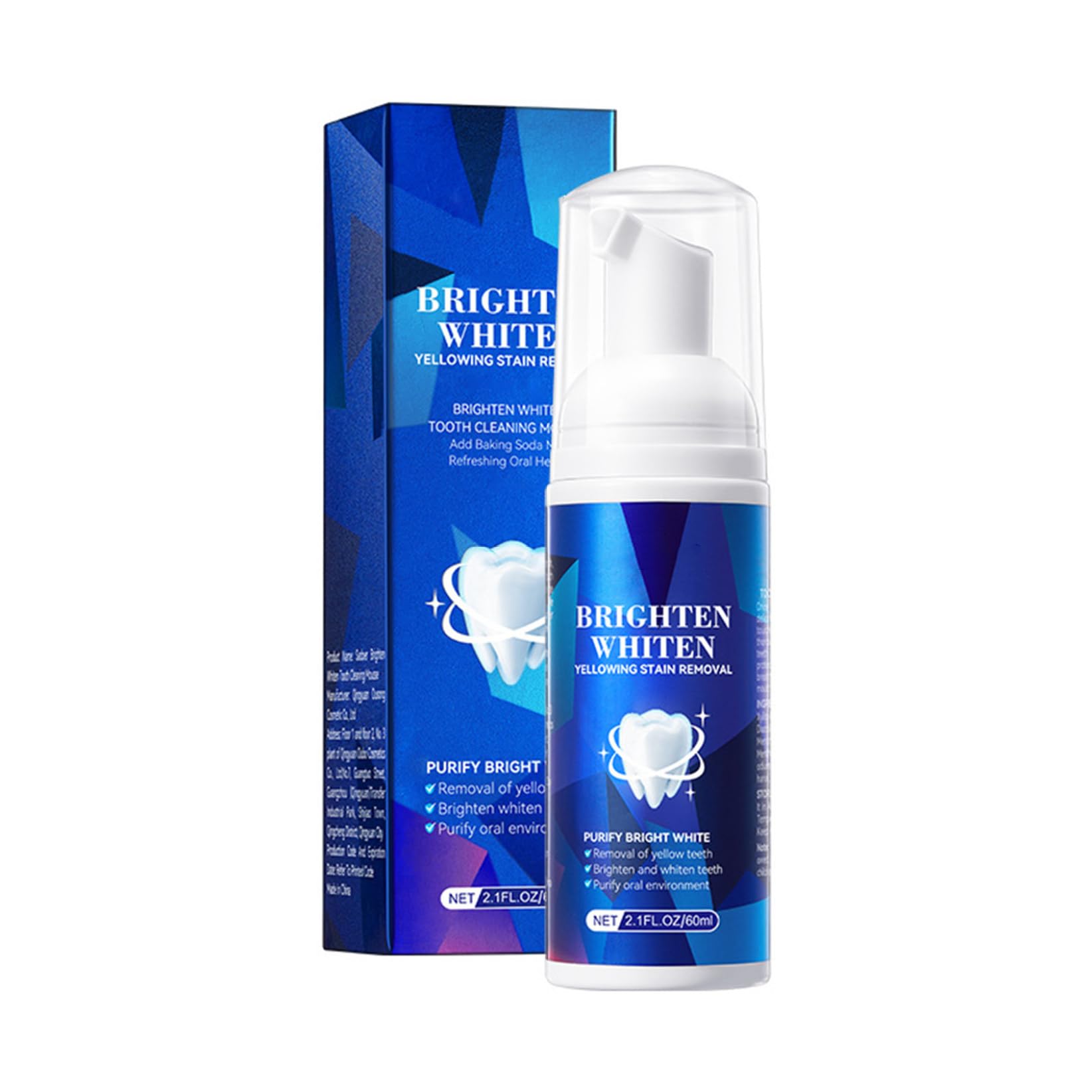 Oral Care Foaming Toothpaste Refreshing Mint for Breath Gum Health - Gentle Teeth Cleaning Formula Blue One Size