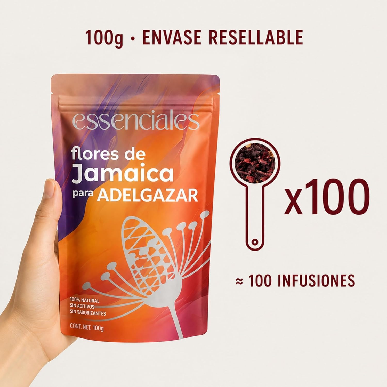 Hibisco Flor de Jamaica Adelgazar BIO Bebida Detox 100% Natural Antioxidante