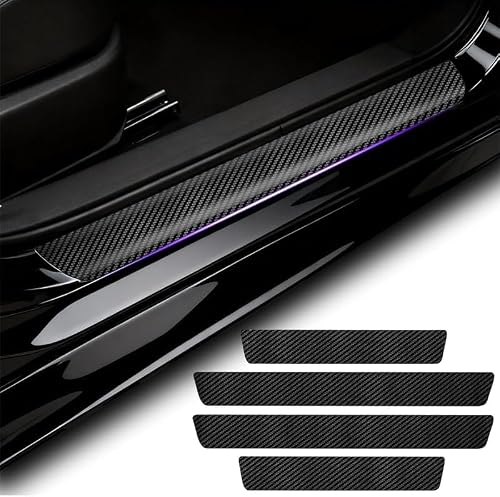 VAPORVERSE Car Door Sill Protector Strips for Toyota Avensis T27 Kombi Bj. 2009-2018, Carbon Fiber Threshold Protective Film, Kick Plate Cover Sticker, Door Edge Protection Decorate