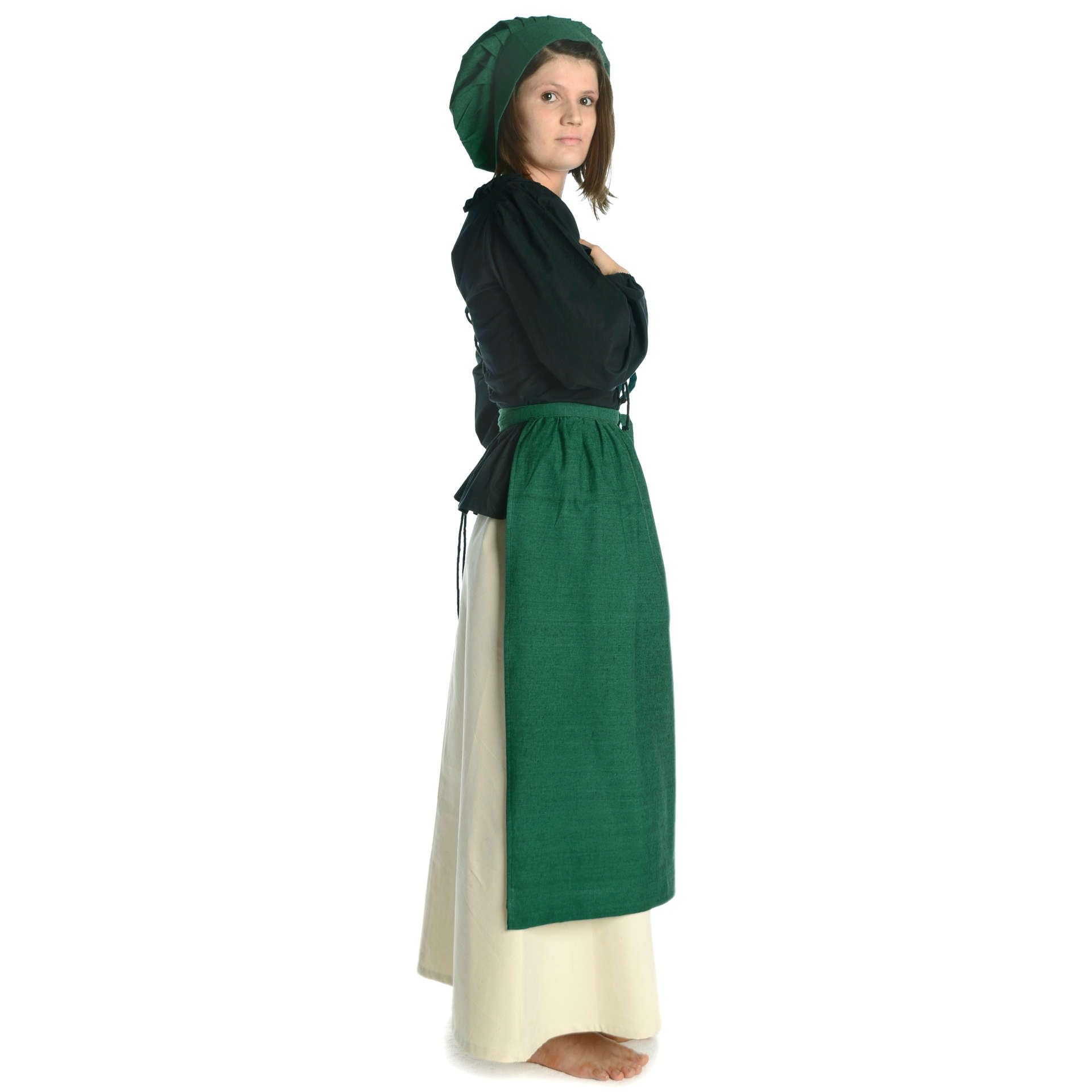 HEMAD Medieval Apron Repanse - Cotton - Brown, Red, Green, Beige, White - One Size - Green - Image 2