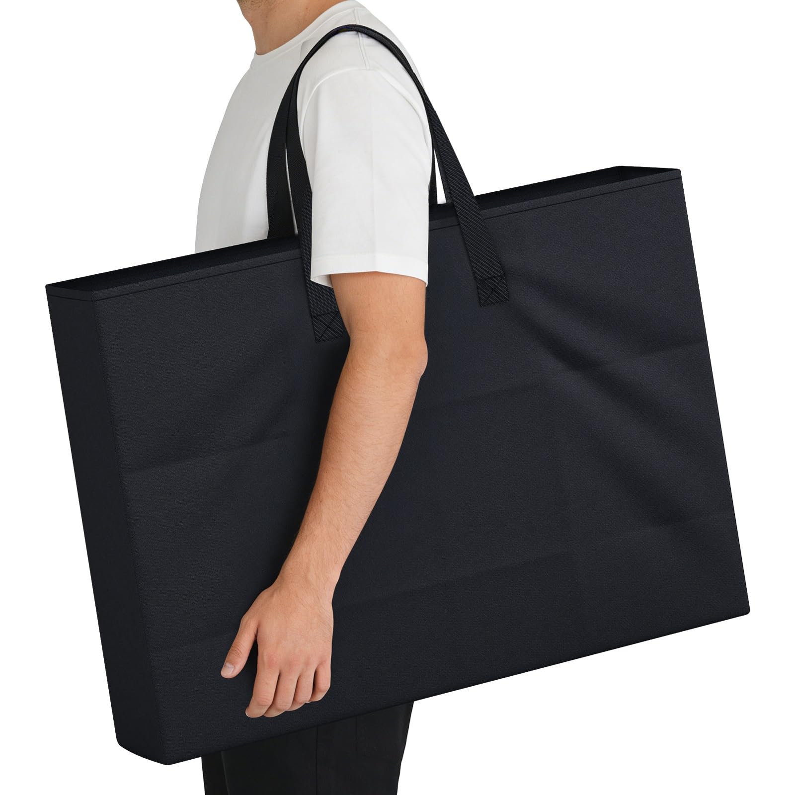 Zero-Schwerkraft Garten Liegestuhl, Schwarz, 1 Stück | Sonnenliege Klappbar, Mit Klapptaschen, Verstellbare Rückenlehnen, Kissen und Getränkeständer