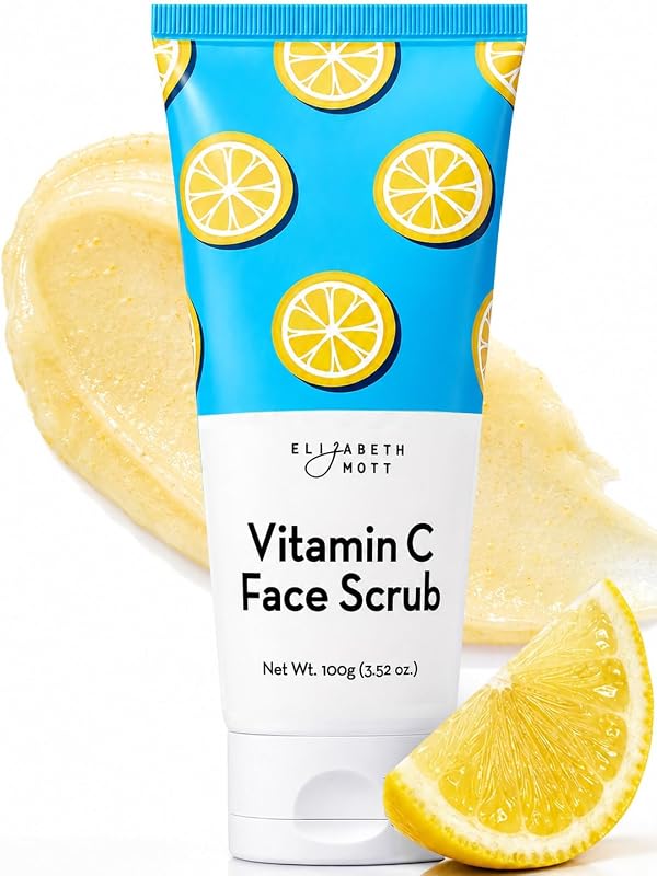 Elizabeth Mott Sure Thing Vitamin C Face Scrub, 3.52oz | Vitamin C Heat-Activated Exfoliating Scrub, Deep Pore Cleansing, Smoother Skin, Gentle Brightening, Vegan, Cruelty-Free