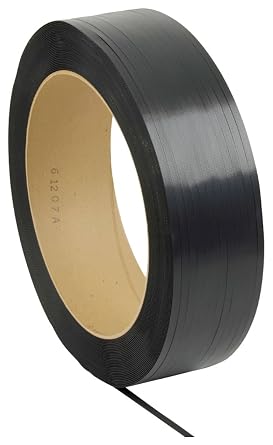 PAC Strapping 48H.30.0190 1/2" Light Duty Hand Grade Black Polypropylene Strapping, 9000 Length
