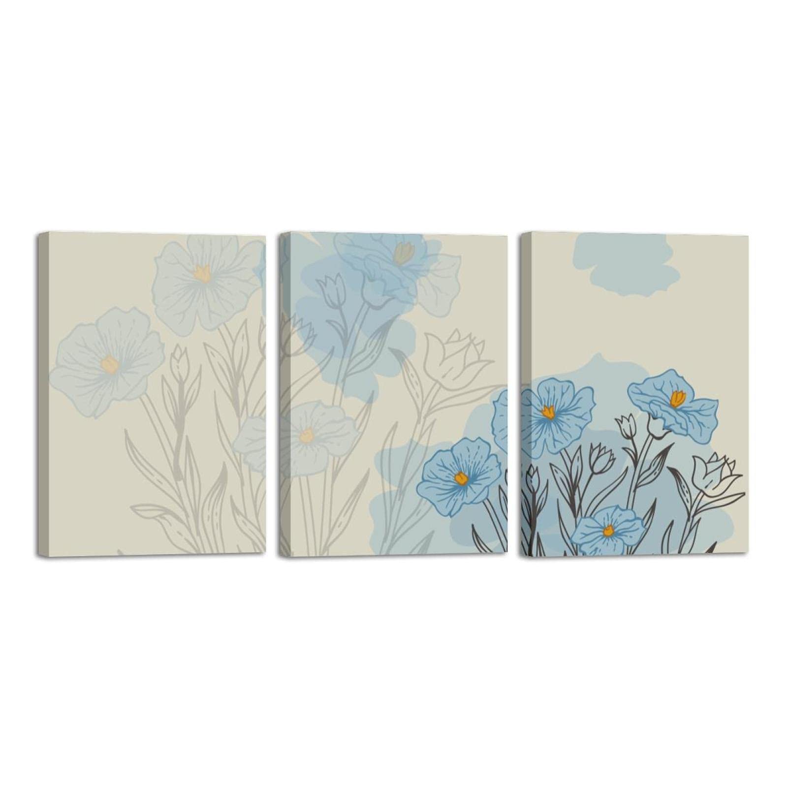 Toile Mur Art Fleurs Bloom | Solution Mur Vide Salon Prêt à Accrocher - 6