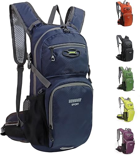 Miniatura 8 de Lemuvlt Mochila de senderismo impermeable para ciclismo de 15 litros, ligera, duradera, para esquí, snowboard, correr, ciclismo