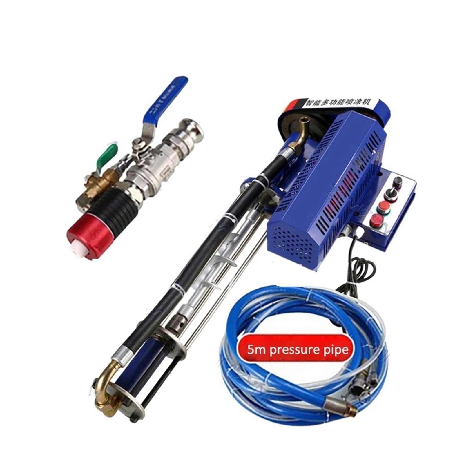 2800W Multifunzionale Stucco in Polvere Cemento Malta Poliuretano Rivestimento Impermeabile Lattice Parete Esterna Pietra Vernice Spray Macchina Per uso fai da te(Straight gun)