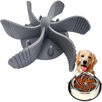 Heebzpet Slow Feeder Dog Bowls Insert,Spiral Slow Feeder Bowl with 38 Strong Suction Cup and Adjustable Dog Slow Down Eating for Small Medium Large Size Dog Bowl