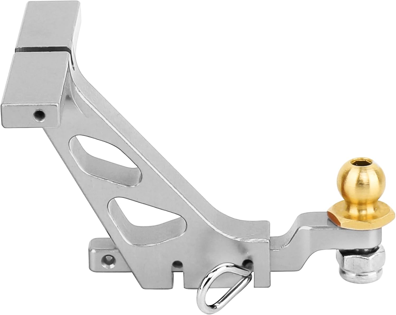 CNC Metal Drop Hitch Receiver with Link Rod End for 1/24 RC Crawler SCX24 Upgrade