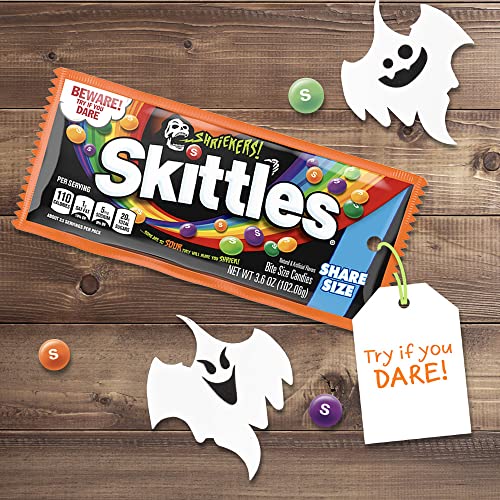 Skittles Shriekers Sour Chewy Halloween Candy Share Size Bag, 3.6Oz #TOP5