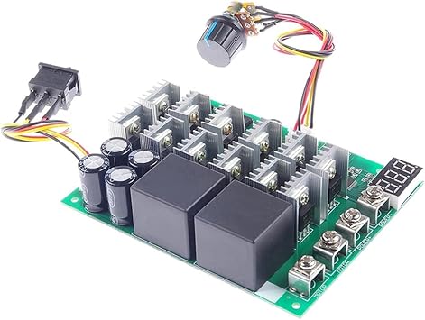 DC Motor Controller DC 10-55V 60A DC Motor Speed Control Reversible PWM Controller 12V 24V 36V 48V Forward Reverse Switch