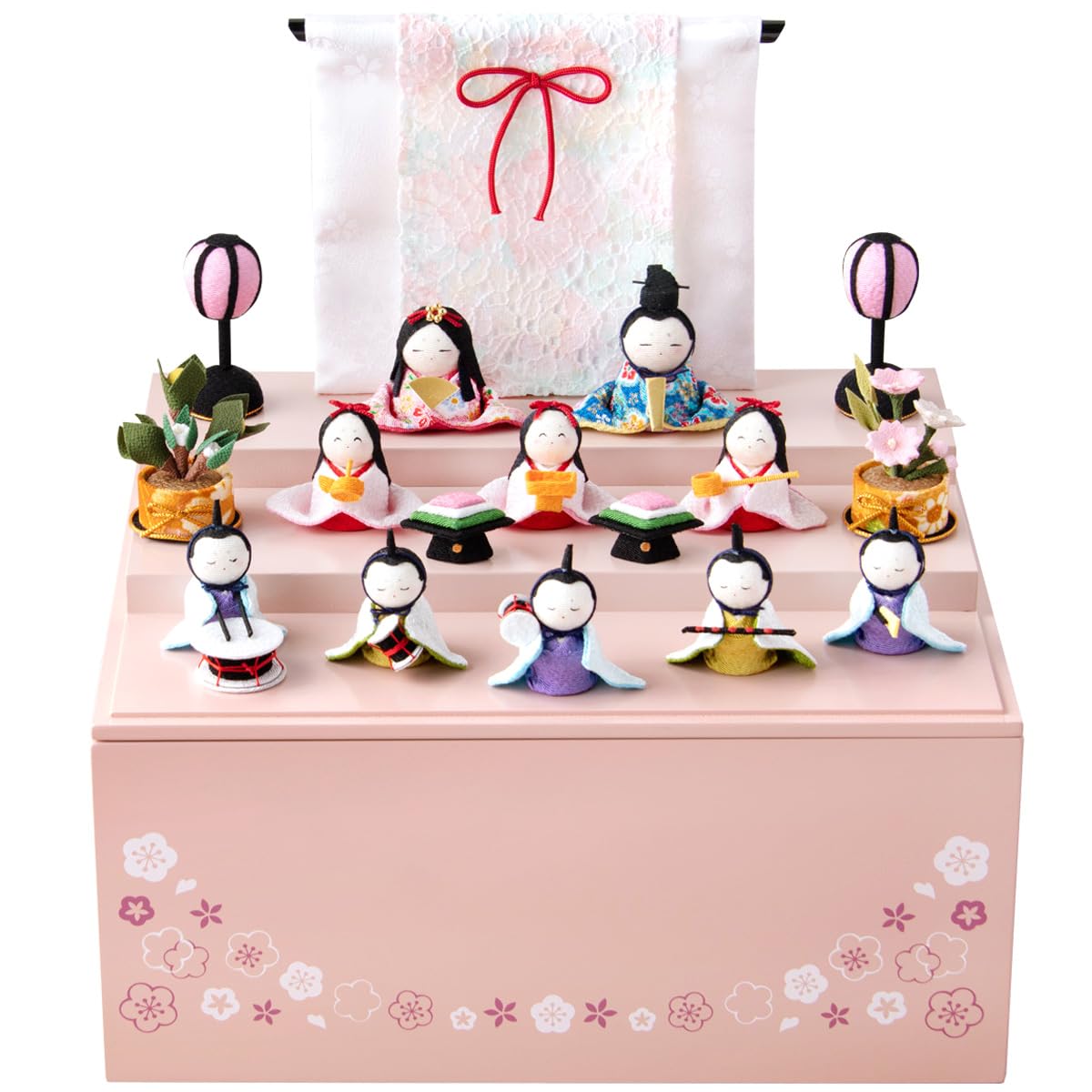 【一点限り】雛人形 収納飾り　30 Amazon | 雛人形 コンパクト 収納飾り 幅30cmに飾れる本格雛人形