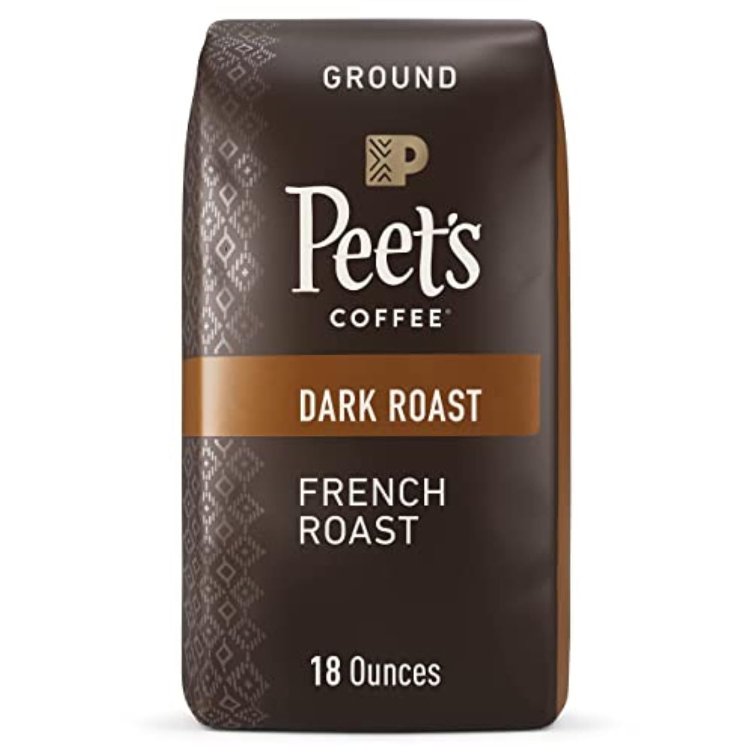 Peet's Coffee, Dark Roast Ground Coffee - French Roast 18 Ounce Bag French Roast 18 Ounce (Pack of 1)