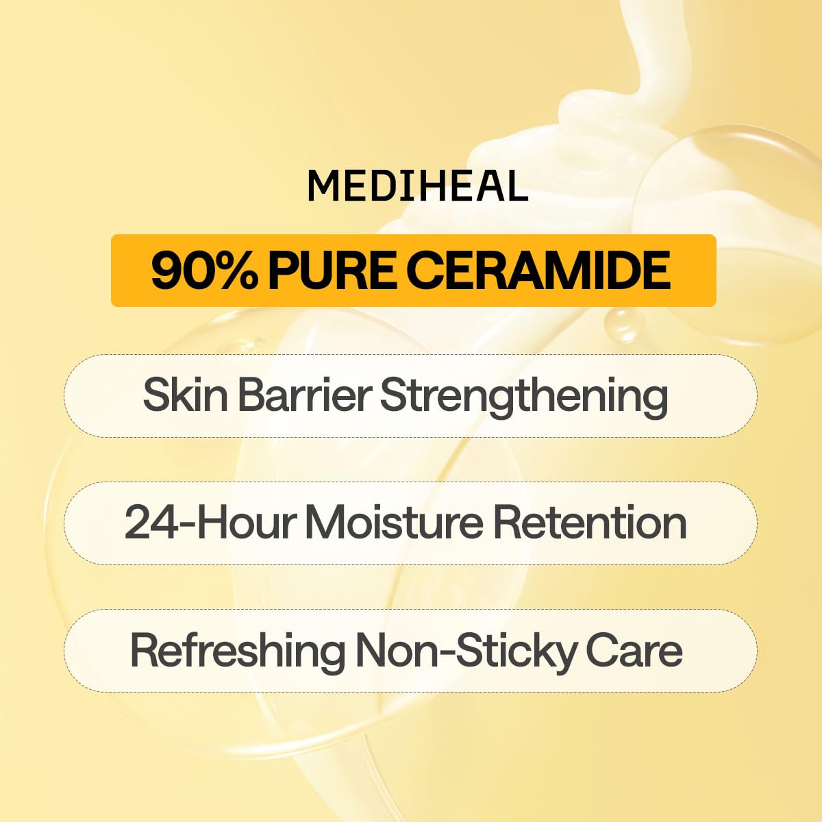 Mediheal Ceramide Essential Sheet Mask Moisture Barrier 10 pcs. 90% Ceramide & 4X Ceramide Liposome Technology for intense hydration and strengthening the barrier. Vegan formula - Image 3