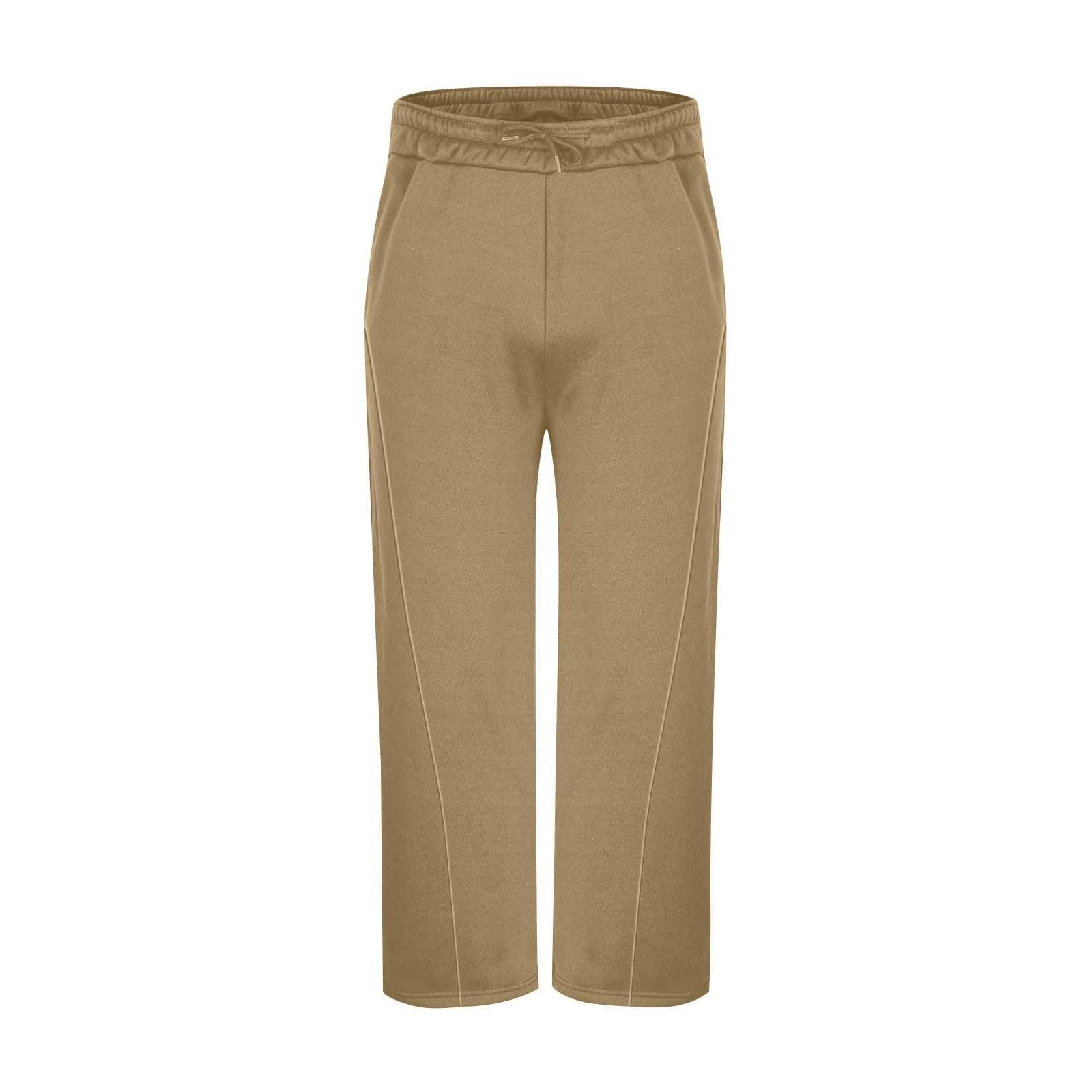 Męskie spodnie joggersy workowate spodnie dresowe luźne elastyczne spodnie dresowe Y2K Spodnie dresowe Vida Fitness Yoga Streetwear (Khaki, L)