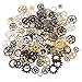 Produktbild Jeteven Retro Schlüssel Anhänger Bronze Silber Vintage Schmuck Basteln Key Kette Halskette Armband antik Deko (Zahnräder)