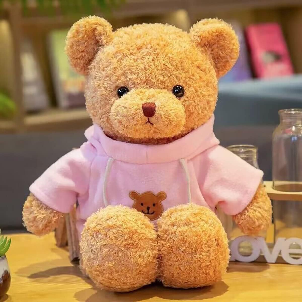 YUKOUQIAN Teddy Bear Stuffed Animal Cute Plush Doll SoftToy 36" Gift for Girls Boys Birthdays Christmas Children's Day Halloween Thanksgiving Day (Pink Bear 36in)
