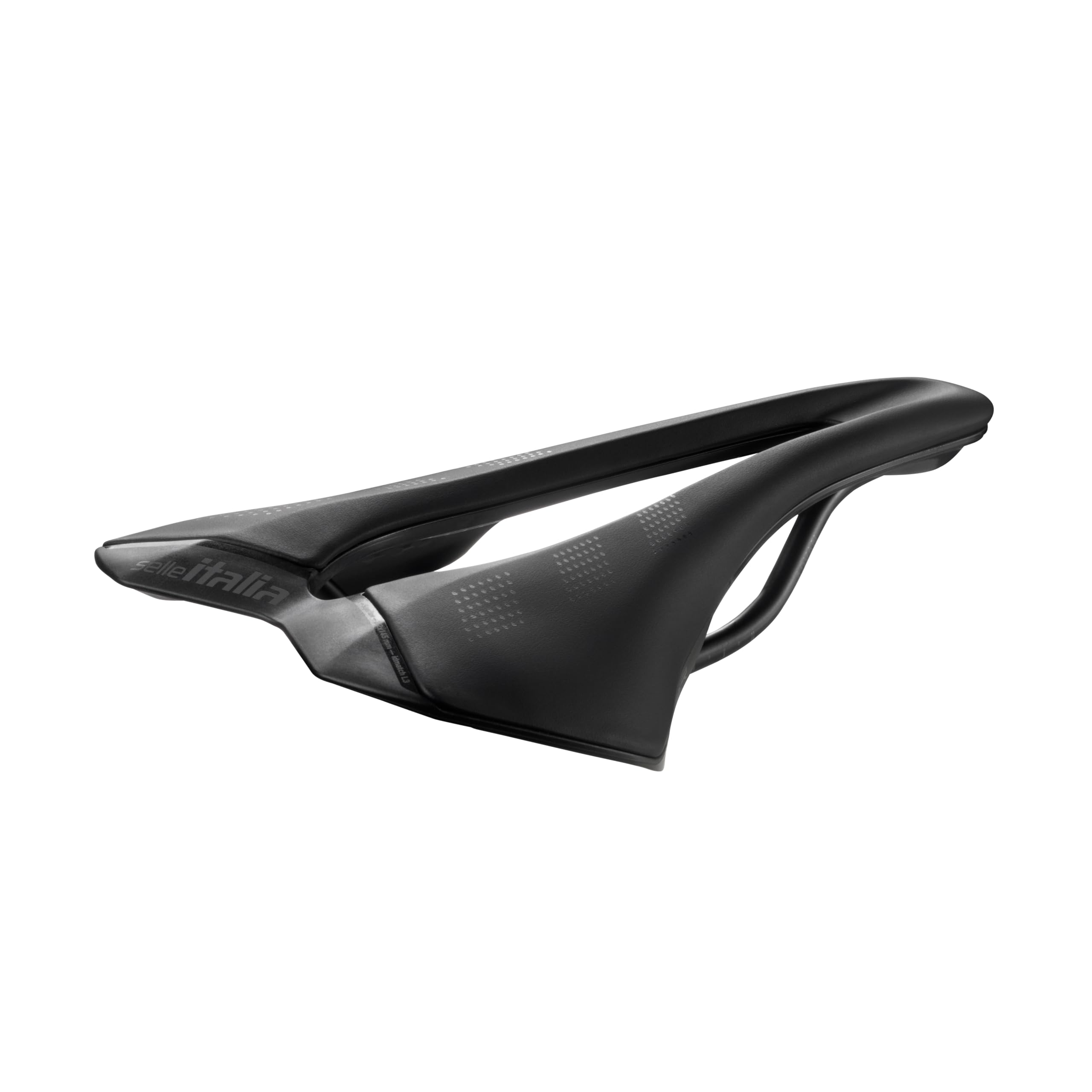 Selle Italia SLR Advan – Rennrad-Sattel aus Manganstahl, Leichtbezug, Superflow-Aussparung, leicht und komfortabel – Größe L3, Schwarz