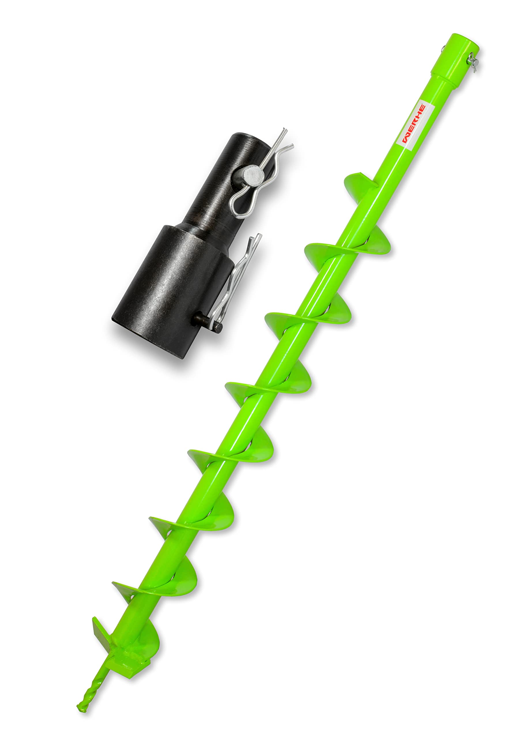 WERHE wiertło do świdra ziemnego Ø 80 mm, 81 cm, do Stihl BT 106, 120, 121 | grot stalowy do lekkich do gleb średniozwartych, wysoka trwałość, długa żywotność, także do BT 106 C, BT 131, 130