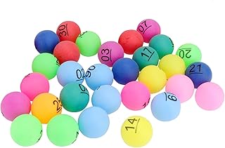 KESYOO Training Pong Balls Bingo Games Supplies 30Pcs Bingo Plastic Balls for Bingo Nights Raffles Bingo Balls Replacements Game Party Decoration 1 to 30 Bingo Cage Balls Numbered Raffle Balls