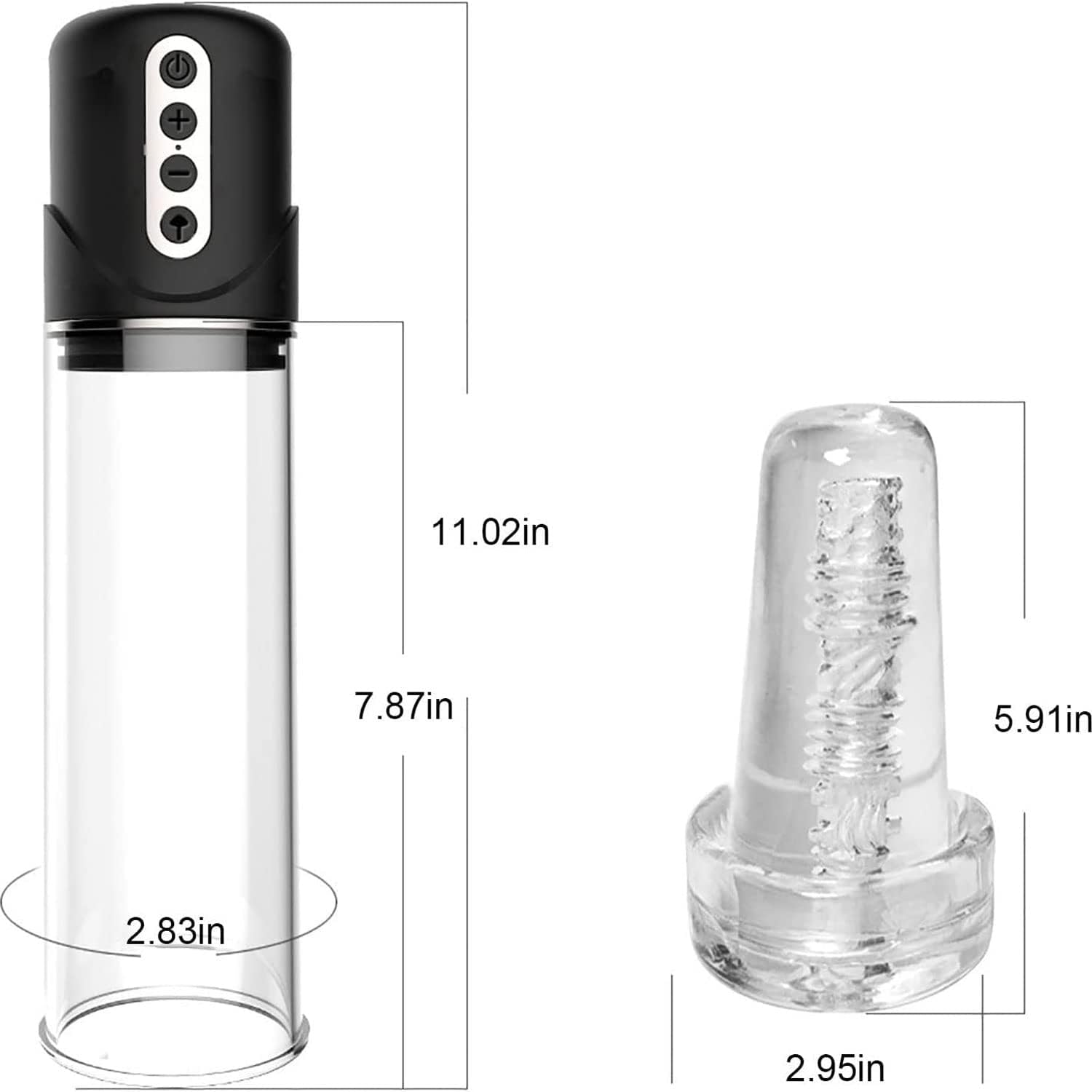 Pompe Elettriche Il Pene con 6 Livelli Aspirazione, Giocattoli Sessuali per Uomini Ingrandimento Pene Erezione, Pompa Pene Ingranditore Pene con Manicotti Silicone, Pene Pompa Vuoto Masturbatore