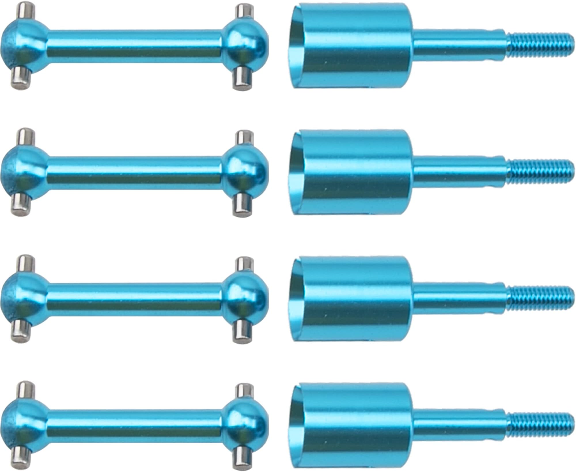 ShareGoo Metal Drive Shaft Dog Bone Dogbone & Wheel Stub Axle Cup Compatible with Tamiya TT01 TT-01 TT01D TT02 TT-02 1/10 RC Car Upgrade Parts