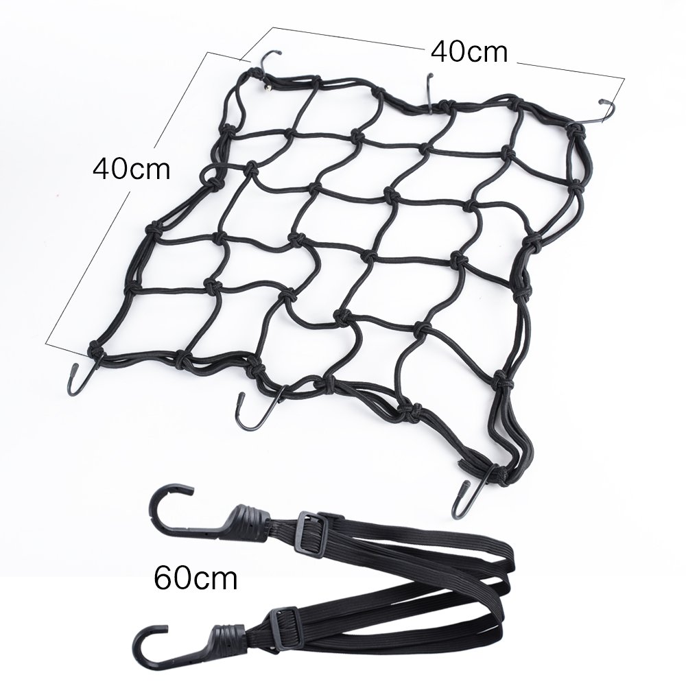Filet Et Sangle Élastiques Pour Bagages RXYYOS - 40x40cm Et 60cm - Transport Vélo, Moto, Casque