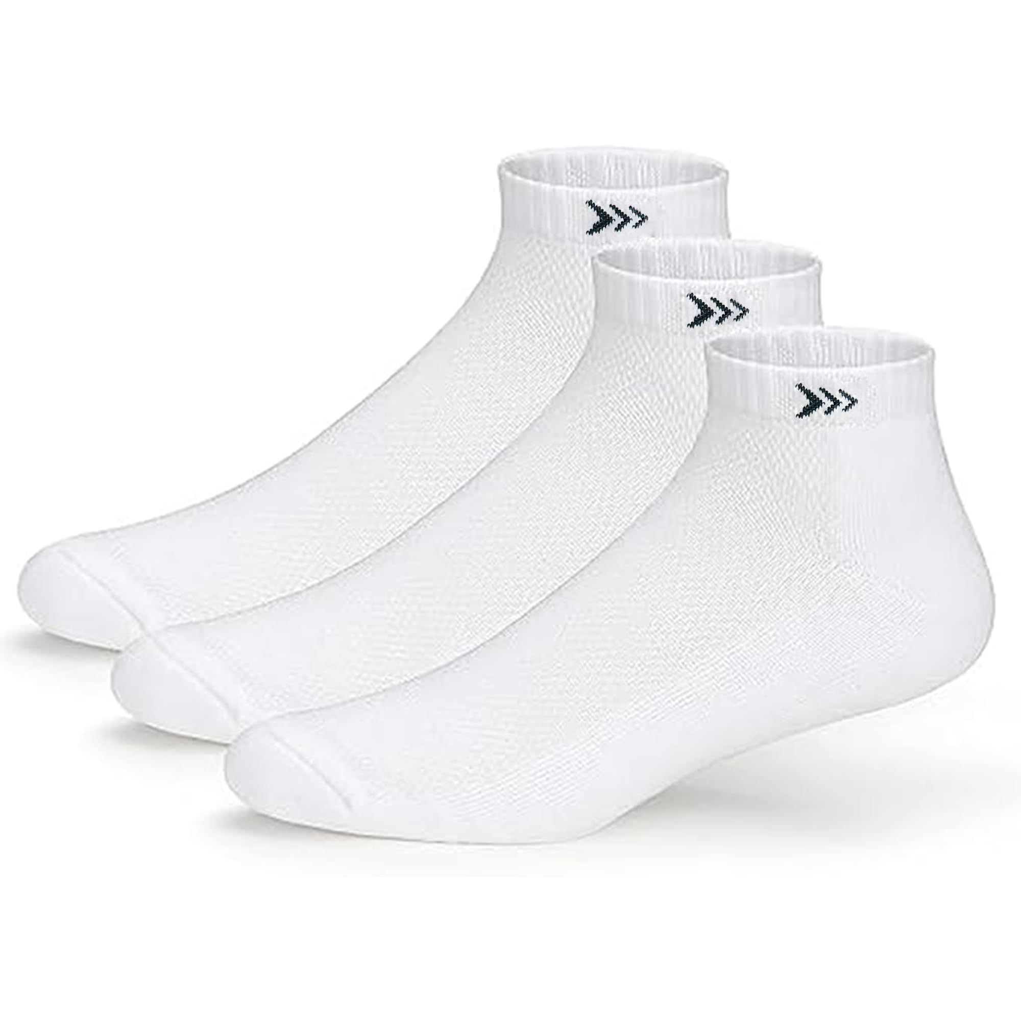 Men's Premium Cotton Socks Ankle Length Breathable Cushioned, Anti-Odour, Anti-Bacterial, Ideal for Running, Gym, Workout, & Casual (Pack of 3)